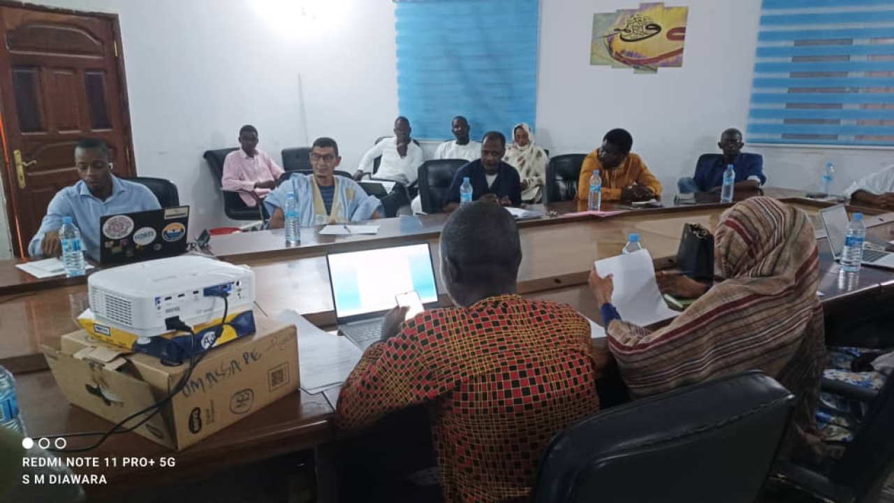 Réunion de structuration des organisations de la société civile à la plateforme des acteurs non étatiques de Mauritanie - Nouakchott.